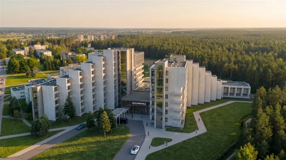 Atnaujinamo Eglės sanatorijos Comfort+ komplekso vizualizacija